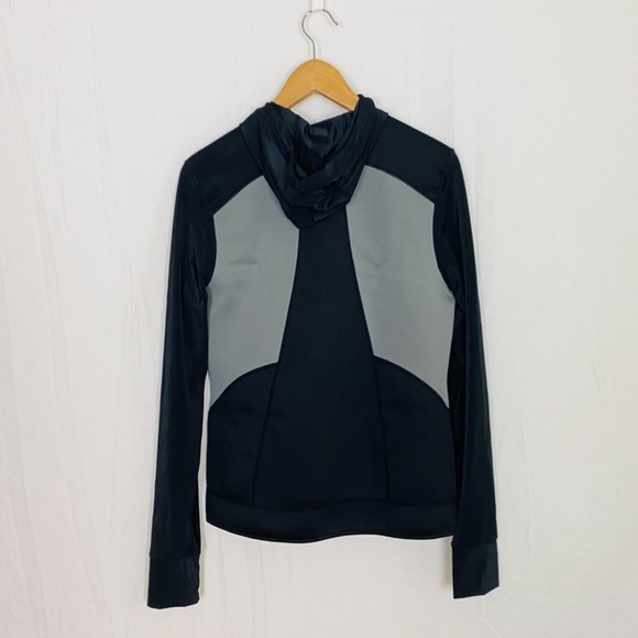 SaunaFX Neoprene Sauna Jacket Womens Large Black Hooded Reflective NIB - Picture 6 of 15